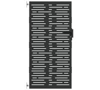 vidaXL Porte de Jardin - Une barrière Ultra stylée pour l'extérieur, Top pour la sécurité, Qui résiste aux intempéries, ne Rouille Pas et ne décolore Pas