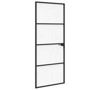 vidaXL Porte de maison chic et moderne 83 x 201,5 x 3,5 cm Aluminium et verre trempé