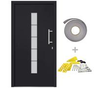 vidaXL Porte d'entrée Aluminium et PVC Anthracite 100x200 cm