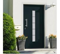 vidaXL Voordeur 100x200 cm aluminium en PVC antraciet3056815 Anthracite G