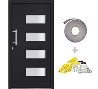 vidaXL Porte d'entrée Aluminium et PVC Anthracite 100x210 cm