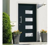 vidaXL Porte d'entrée Aluminium et PVC Anthracite 110x210 cm