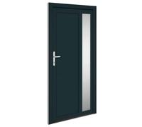 vidaXL Porte d'entrée Anthracite 108x208 cm PVC, Porte, Porte en PVC, Porte d'entrée, Porte d'entrée en PVC