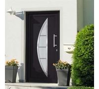 vidaXL Porte d'entrée Anthracite 98x200 cm Or G