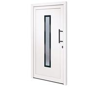 vidaXL Porte d'entrée Blanc 108x200 cm PVC