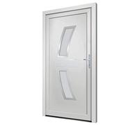 vidaXL Porte d'entrée Blanc 108x200 cm PVC