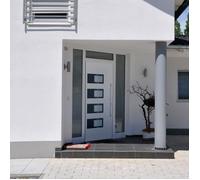 Voordeur 110x210 cm aluminium en PVC wit3157064