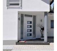 vidaXL Porte d'entrée Blanc 110x210 cm Aluminium et PVC 3157067