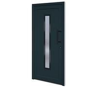 Porte d'entrée anthracite 98x200 cm PVC 3157090