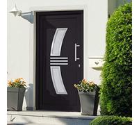 vidaXL Porte d'Entrée Principale Sécurité Maison Extérieur Poignée de Porte Clés Cylindre de Clé Ruban d’Etanchéité Anthracite 108x200 cm