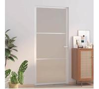 vidaXL Porte intérieure 350578, 93x201,5 cm, blanc, verre mat et aluminium