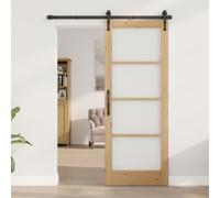 VidaXL Porte intérieure avec verre ""ORKDAL"" 78x202x4 cm Bois solide en pin