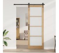 Porte intérieure avec verre "ORKDAL" 83x232x4 cm en bois massif de pin 4102697