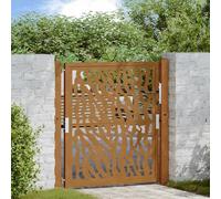vidaXL Porte jardin acier résistant aux intempéries conception tracés
