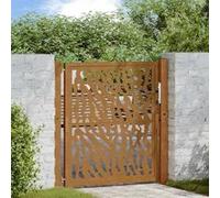 vidaXL Porte jardin acier résistant aux intempéries conception tracés