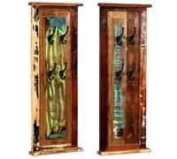 vidaXL Porte-manteau 2 pcs Bois de récupération massif 38 x 100 cm