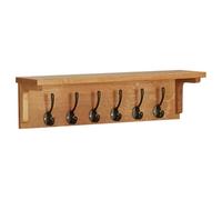 Vidaxl Porte-Manteau 60x16x16 Cm Bois De Chêne Massif Multicolore