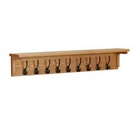 vidaXL Porte-manteau 90x16x16 cm Bois de chêne massif Marron