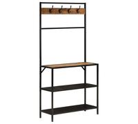 vidaXL Porte-manteau 90x35x180 cm bois de manguier et fer