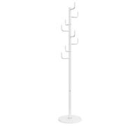 vidaXL Porte-manteau sur pied 183 cm – Fer enduit de poudre – Blanc