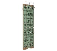 vidaXL Porte-manteau mural avec 6 crochets 120 x 40 cm HAPPY LOVE