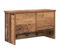 vidaXL Porte-Manteau Mural avec étagère Bois Ancien 50 x 20 x 30 cm, Rangement Couloir, Design Moderne, Crochets muraux, Organisation Pratique, Porte-Manteaux compacts, Solutions Pratiques