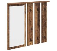 vidaXL Porte-Manteau Mural avec étagère Bois Ancien 84 x 10 x 80 cm, Organisateur d'entrée, Porte-Manteau rectangulaire, Crochets muraux pour Un Espace Compact, Solution Moderne pour Le Hall