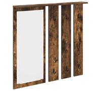 vidaXL Porte-Manteau Mural avec étagère Chêne fumé 84 x 10 x 80 cm, Organisateur d'entrée, Porte-Manteau rectangulaire, Crochets muraux pour Un Espace Compact, Solution Moderne pour Le Hall