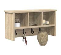 vidaXL Porte-Manteau Mural avec étagère Chêne Sonoma 50 x 16 x 26 cm, Cintre Mural Moderne, étagère Fonctionnelle pour l’entrée, Gain de Place, Solution déco stylée