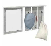 vidaXL Porte-Manteau Mural avec étagère Gris béton 85 x 10 x 45 cm, Organisateur d'entrée, Porte-Manteau rectangulaire, Crochets muraux pour Un Espace Compact, Solution Moderne pour Le Hall