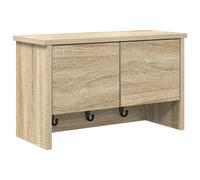 vidaXL Porte-manteau mural avec étagère Montage mural avec stockage avec porte Chêne sonoma 50 x 20 x 30 cm
