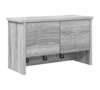 vidaXL Porte-Manteau Mural avec étagère Sonoma Gris 50 x 20 x 30 cm, Rangement Couloir, Design Moderne, Crochets muraux, Organisation Pratique, Porte-Manteaux compacts, Solutions Pratiques