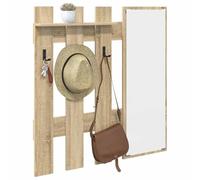 vidaXL Porte-manteau mural Chêne Sonoma 100 x 10 x 100 cm
