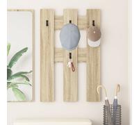 vidaXL Porte-Manteau Mural Montage Mural Chêne Sonoma 65 x 3 x 100 cm, Porte-Manteau Moderne, rectangulaire, Mural, Crochet résistant, Organisateur Gain de Place pour la Maison