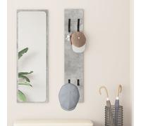vidaXL Porte-manteau mural avec stockage Gris béton 20 x 1.5 x 100 cm