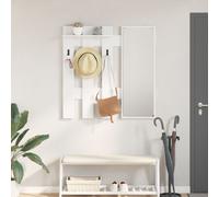 vidaXL Porte-manteau mural Blanc 100 x 10 x 100 cm Bois d'ingénierie