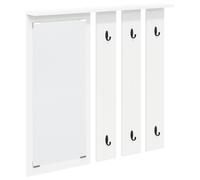 vidaXL Porte-manteau mural Blanc 84 x 10 x 80 cm Bois d'ingénierie