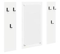 vidaXL Porte-Manteau Mural Blanc 96 x 1,5 x 90 cm Bois d'ingénierie, Porte-Manteau Moderne, Fixation Murale, Organisateur rectangulaire, Crochets minimalistes et Meuble d'entrée