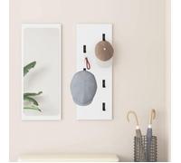 VIDAXL Porte-manteau mural blanc en bois d'ingénierie 30 x 1,5 x 80 cm
