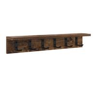 vidaXL Portemanteau mural chêne fumé 60 x 10.5 x 10.5 cm
