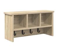 vidaXL Porte-Manteau Mural en chêne Sonoma, Moderne, en Bois reconstitué, 50 x 16 x 26 cm. Idéal pour Ranger Votre Hall, avec des Crochets. Facile à Installer, Parfait pour l'entrée à la Maison.