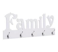 vidaXL Porte-manteau mural FAMILY 74x29,5 cm Blanc G