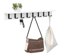 vidaXL Porte-Manteau Mural Montage Mural Blanc 100 x 10,5 x 10,5 cm, Rangement Hall, Support Mural Moderne pour Manteaux, Organisateur Pratique, Design Compact pour Gagner de la Place