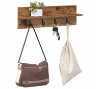 vidaXL Porte-Manteau Mural Montage Mural Bois Ancien 60 x 10,5 x 18 cm, Support Manteaux Tendance, Rangement Mural Pratique, Style Épuré pour Votre Hall, Accroche Éfficace