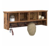 vidaXL Porte-Manteau Mural Montage Mural Bois Ancien 75 x 16 x 26 cm