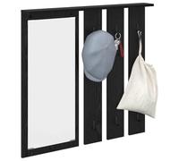 vidaXL Porte-Manteau Mural Montage Mural Chêne Noir 84 x 10 x 80 cm