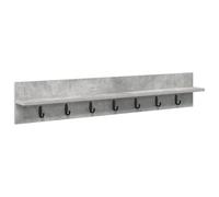 vidaXL Porte-Manteau Mural Montage Mural Gris béton 100 x 10,5 x 18 cm, Rangement Mural élégant, Organisateur de Manteaux rectangulaire Moderne, étagère Minimaliste, Porte-Manteaux Pratique