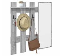 vidaXL Porte-manteau mural Montage mural Gris Sonoma 100 x 10 x 100 cm