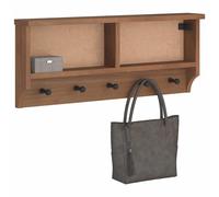 vidaXL Porte-manteau mural SANDNES 87x12x35 cm bois massif pin