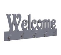 vidaXL Porte-manteau mural WELCOME Gris 74x29,5 cm